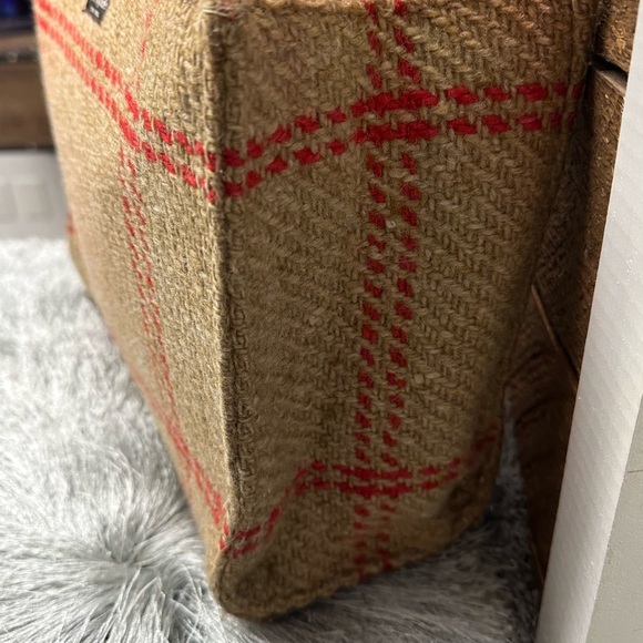 Kate Spade New York Made in Italy Plaid Wool & Leather Tote - Picture 7 of 12